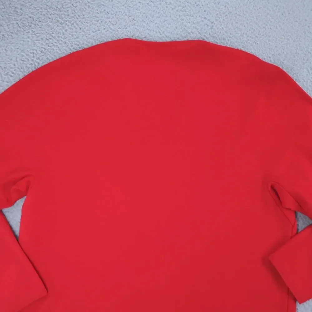 Vintage St. Croix Sweater Mens Large Red Merino Wool Knitted Long Sleeve V Neck